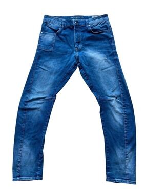 Vintage Y2K Revival Parasuco Denim Jeans size 34 Low-Slung Curved Fit Grunge Blu